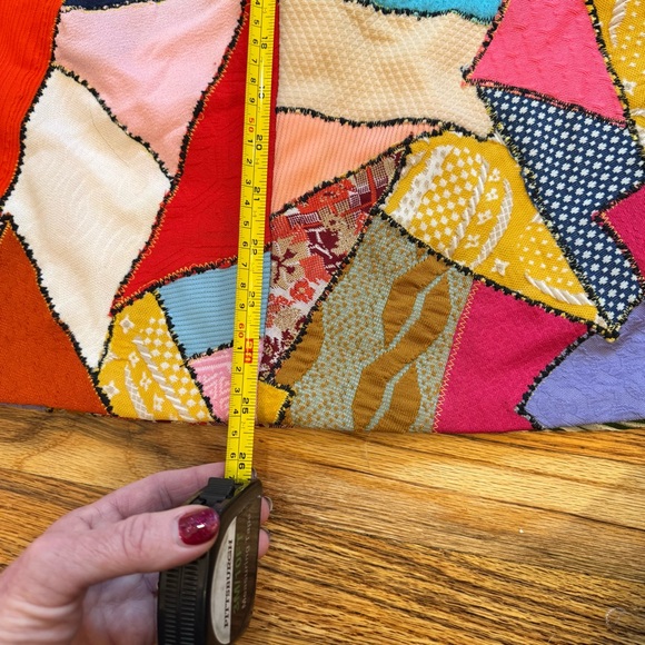 Vintage 60’s Patchwork A-Line Skirt  Multicolor Approx Size M See Measurements - Picture 10 of 12